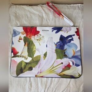 Sephora Floral Print Travel Pouch/ Clutch